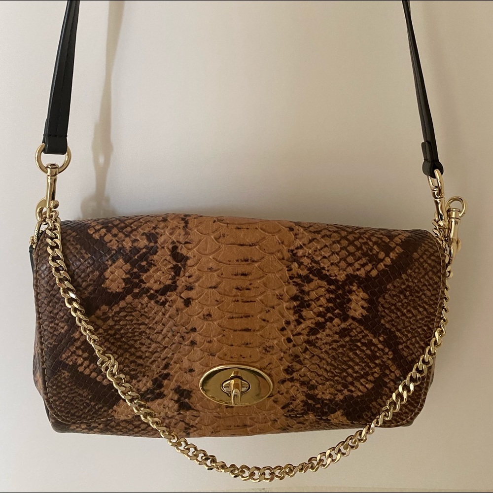 Coach Ruby Leather Snake Crossbody/Shoulder Bag